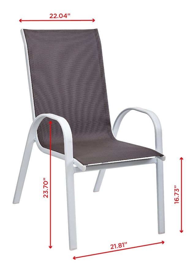 For Living Sling Outdoor/Patio Chair, Stackable, Grey | Canadian Tire