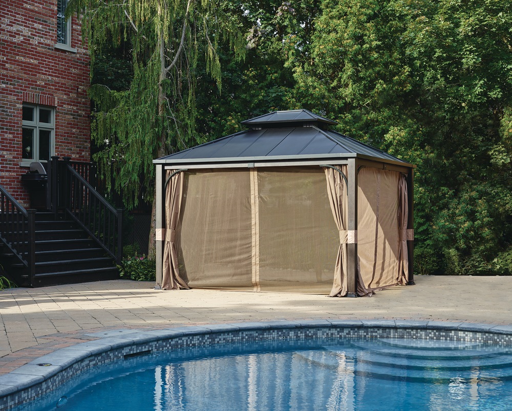CANVAS Fabric Outdoor/Patio Gazebo Walls & Netting for Dashley Gazebo
