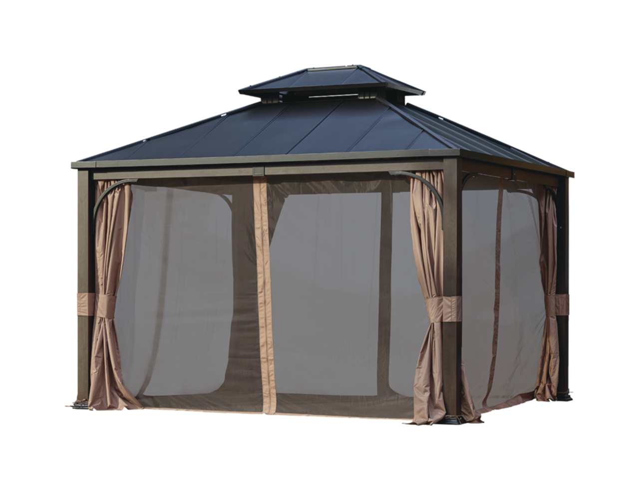 CANVAS Fabric Outdoor Patio Gazebo Walls Netting for Dashley Gazebo Brown 134x112x87 in Canadian Tire