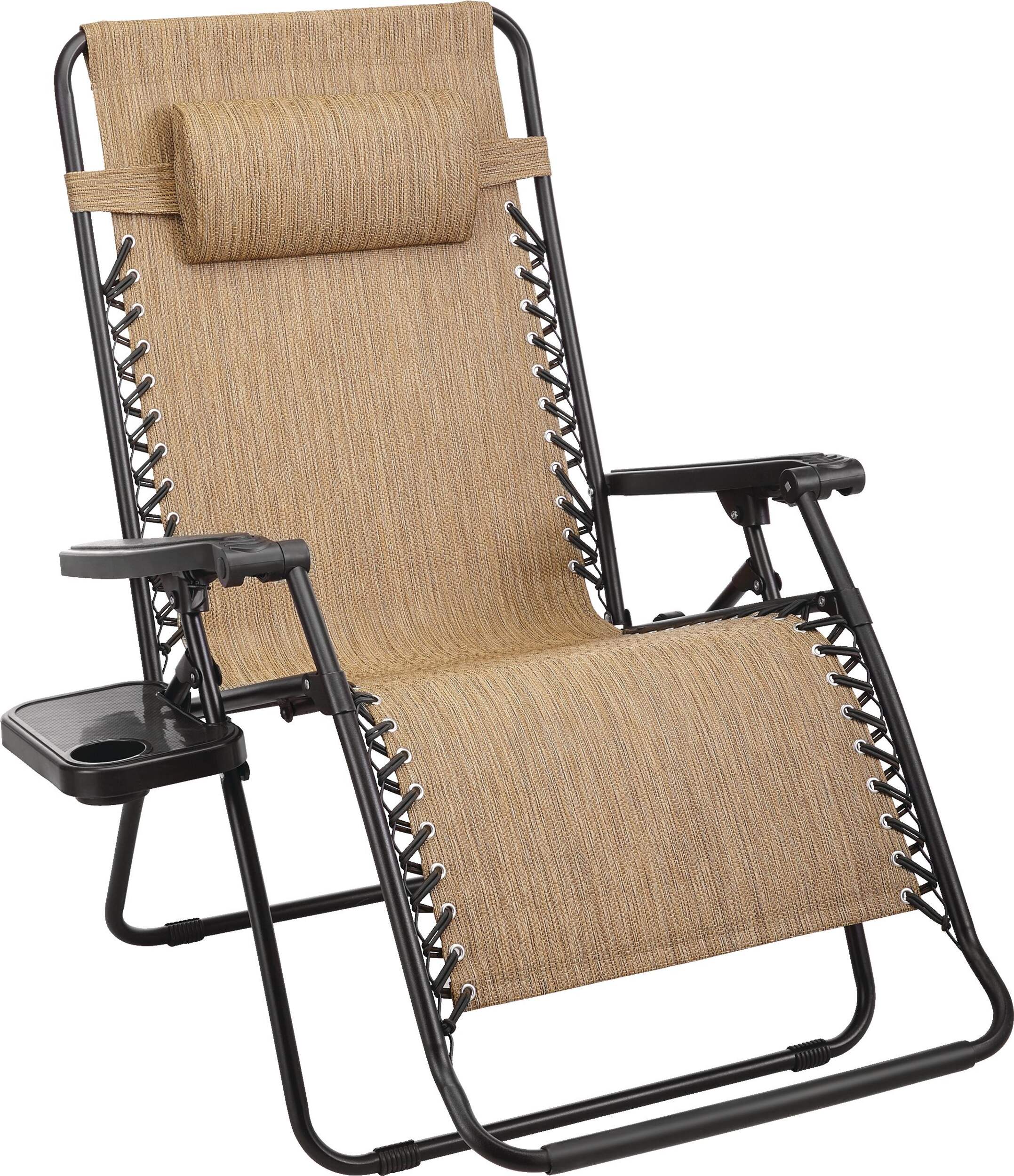 For Living XL Zero Gravity Chair, Beige Front_Angled_Right