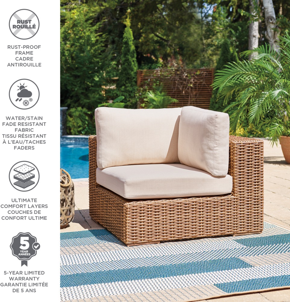 CANVAS Tofino Collection Square Outdoor/Patio Sectional Corner Chair Canadian Tire