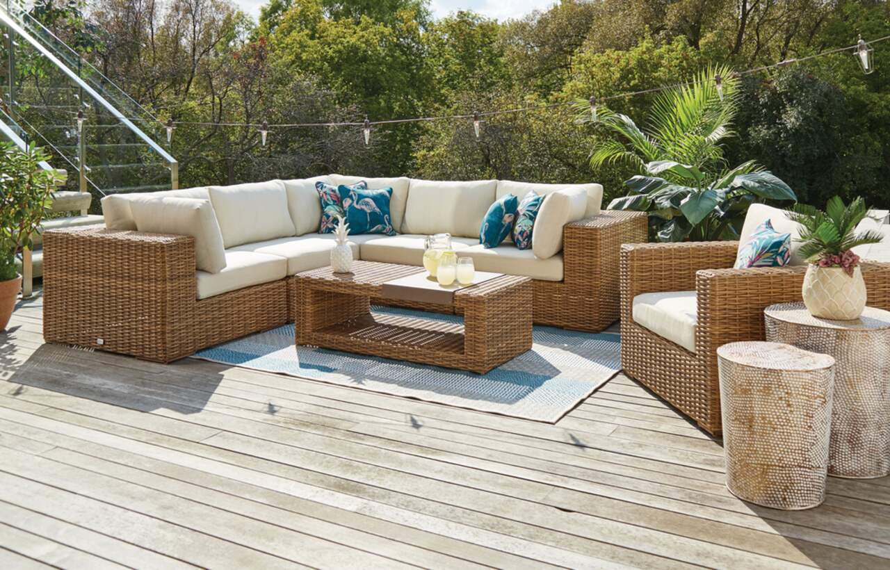 CANVAS Tofino Collection Square Outdoor Patio Sectional Middle Chair Canadian Tire