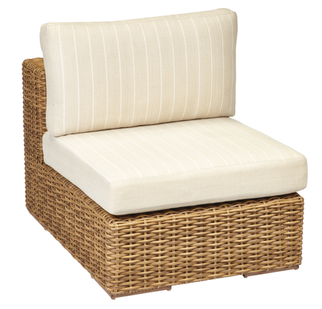 CANVAS Tofino Collection Square Outdoor/Patio Sectional Middle Chair