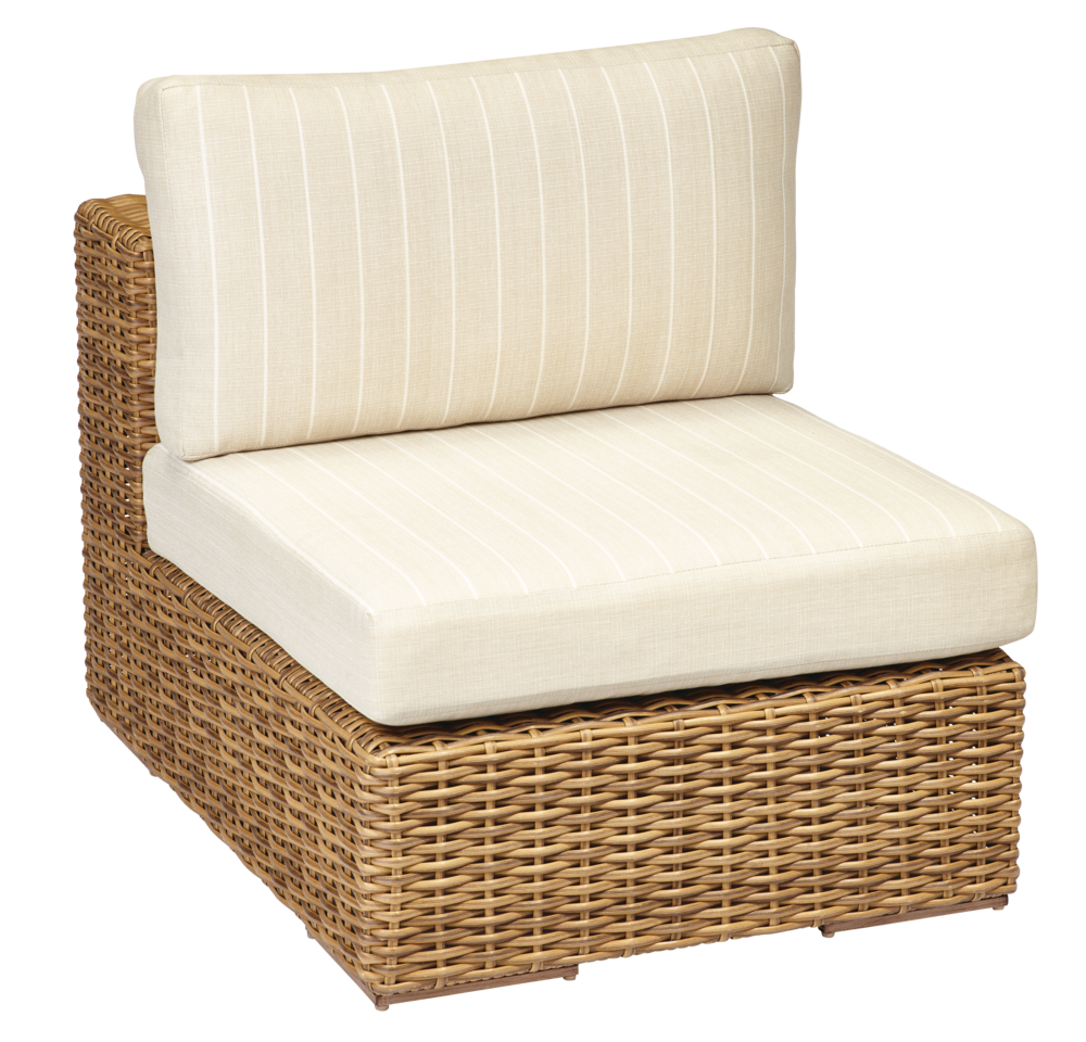 CANVAS Tofino Collection Square Outdoor/Patio Sectional Middle Chair