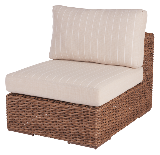 CANVAS Tofino Collection Square Outdoor/Patio Sectional Middle Chair