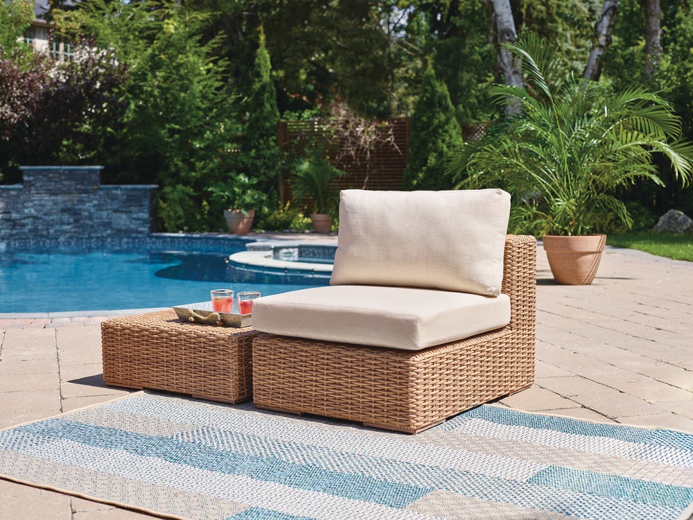 CANVAS Tofino Collection Square Outdoor/Patio Sectional Middle Chair Canadian Tire