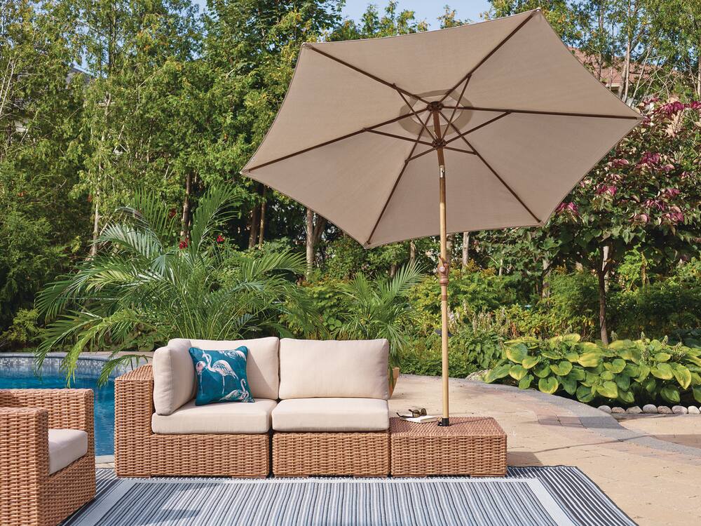 CANVAS Tofino Collection Square Outdoor/Patio Sectional Ottoman ...