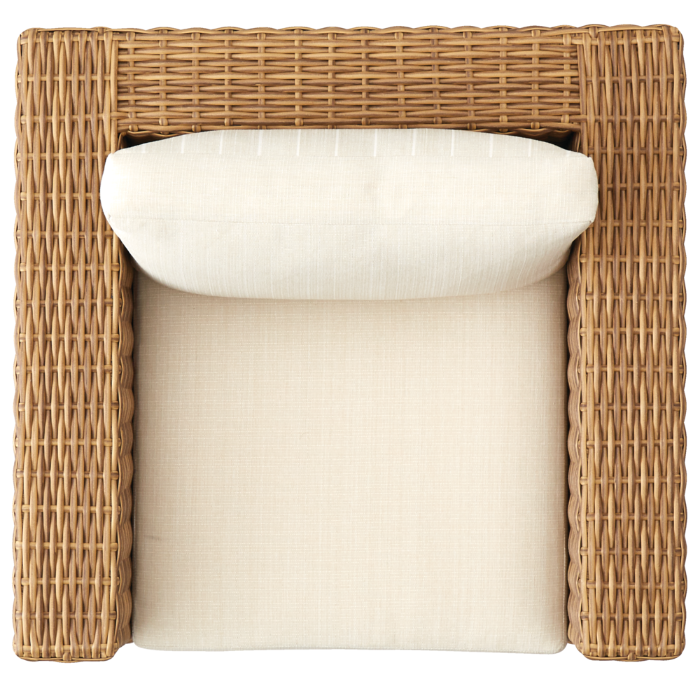 CANVAS Tofino Collection Square Outdoor/Patio Sectional Armchair