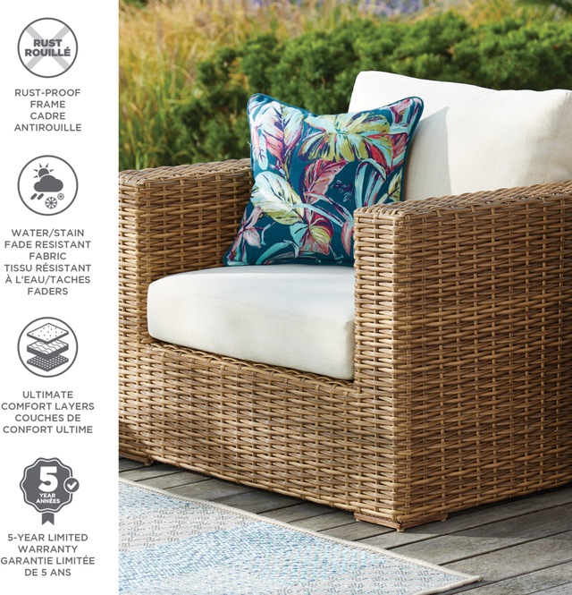 CANVAS Tofino Collection Square Outdoor/Patio Sectional Armchair Canadian Tire