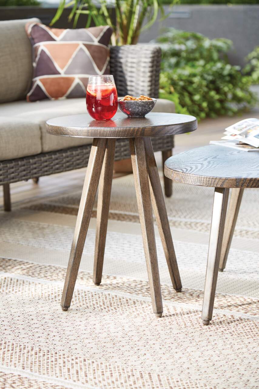 CANVAS Jensen Collection Round Outdoor Patio Sectional Side Table 16x16x21 in Canadian Tire