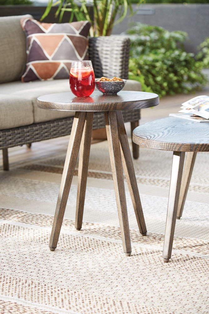 CANVAS Jensen Collection Round Outdoor/Patio Sectional Side Table