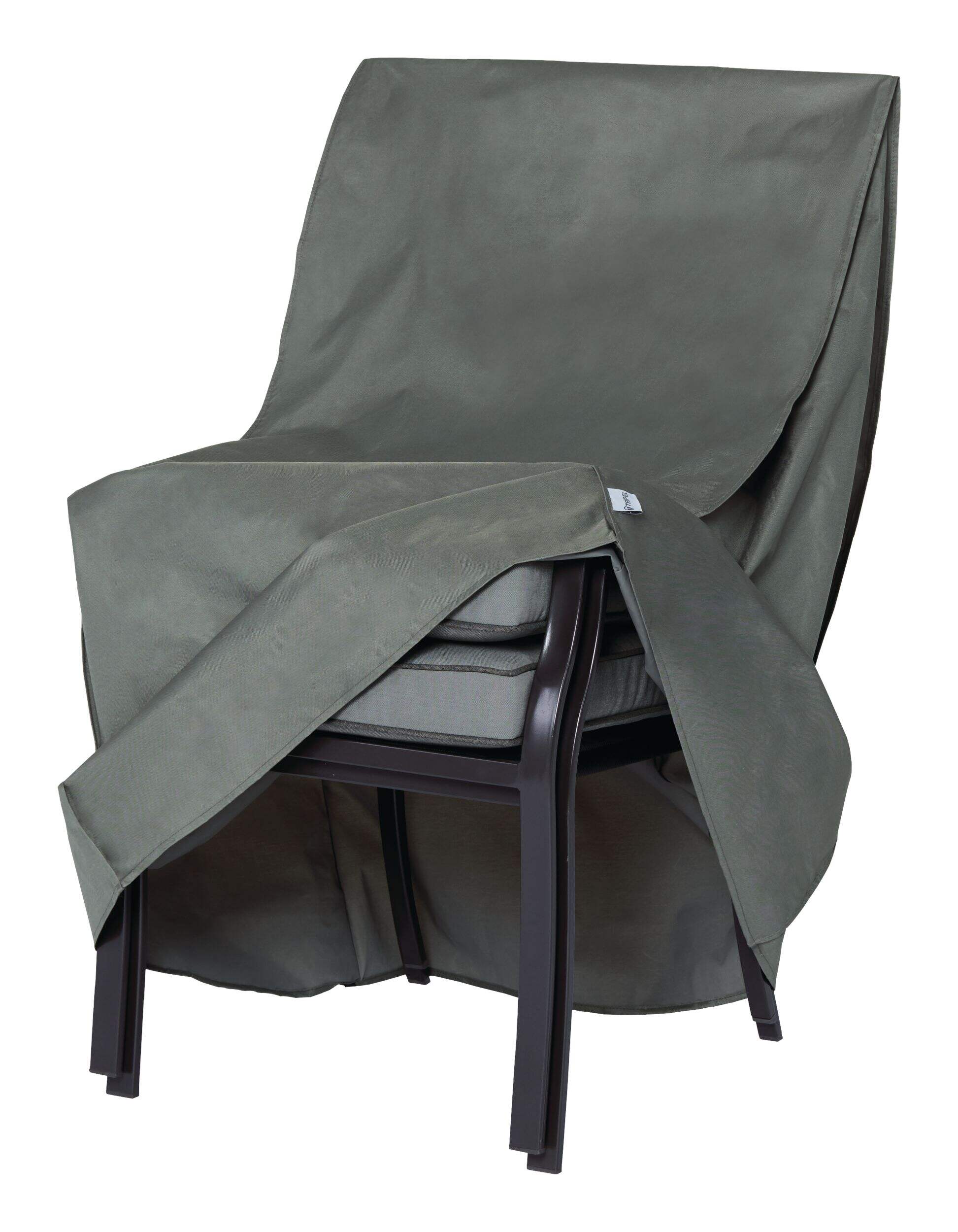 TRIPEL - Housse hydrofuge avec protection anti-UV pour chaise de jardin empilable, gris, 27 x 28 x 31&nbsp;po Front_Angled_Left