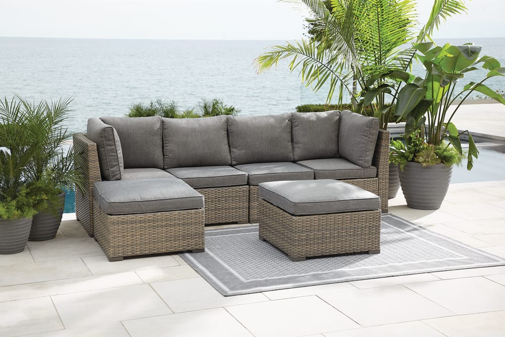 Canvas Bala Square Outdoor Patio Sectional Set W Uv Resistant Cushions 6 Pc Canadian Tire - Wicker Patio Chairs Canadian Tire