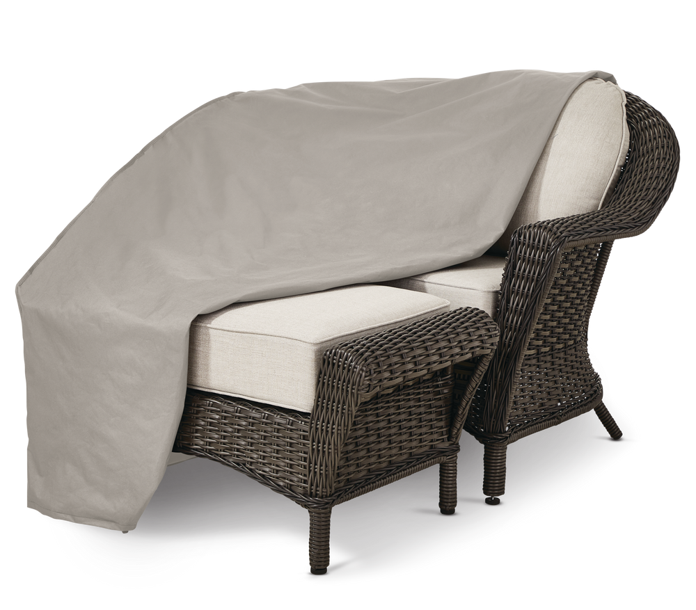 TRIPEL Outdoor/Patio ArmchairOttoman Cover, Water Resistant, Grey