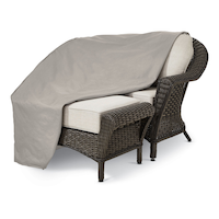 TRIPEL - Housse pour fauteuil et pouf hydrofuge, gris, 37 x 57 x 19 à 34,5 po H