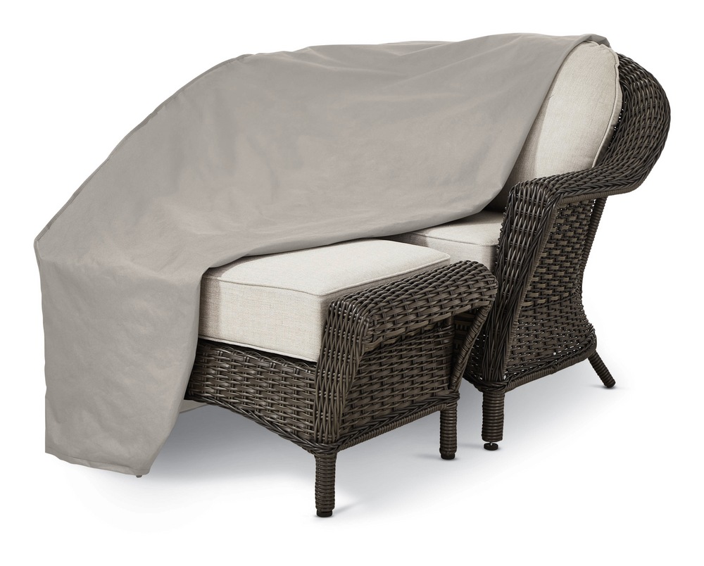 TRIPEL Outdoor/Patio ArmchairOttoman Cover, Water Resistant, Grey