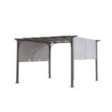 CANVAS Newhaven - Pergola pour transmission du soleil et protection, 10 pi x 10 pi x 7 pi 19 po Front_Three_Fourths_Angled_Left