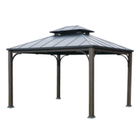 CANVAS Dashley Rectangular Outdoor/Patio Hard-Top Gazebo, Shade Protection, 10x12-ft, Front_Angled_Left