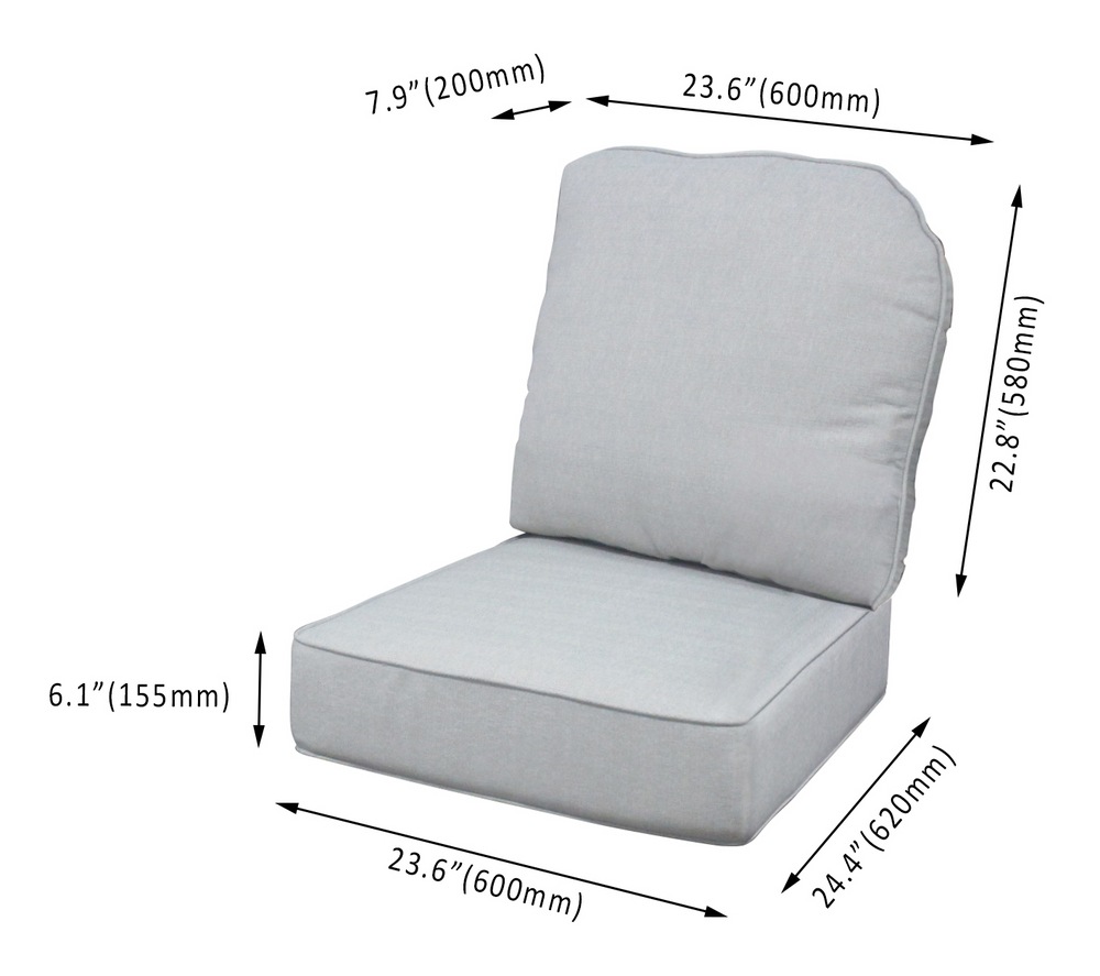 CANVAS Summerhill Outdoor Patio Conversation Dining Set w/UVResistant