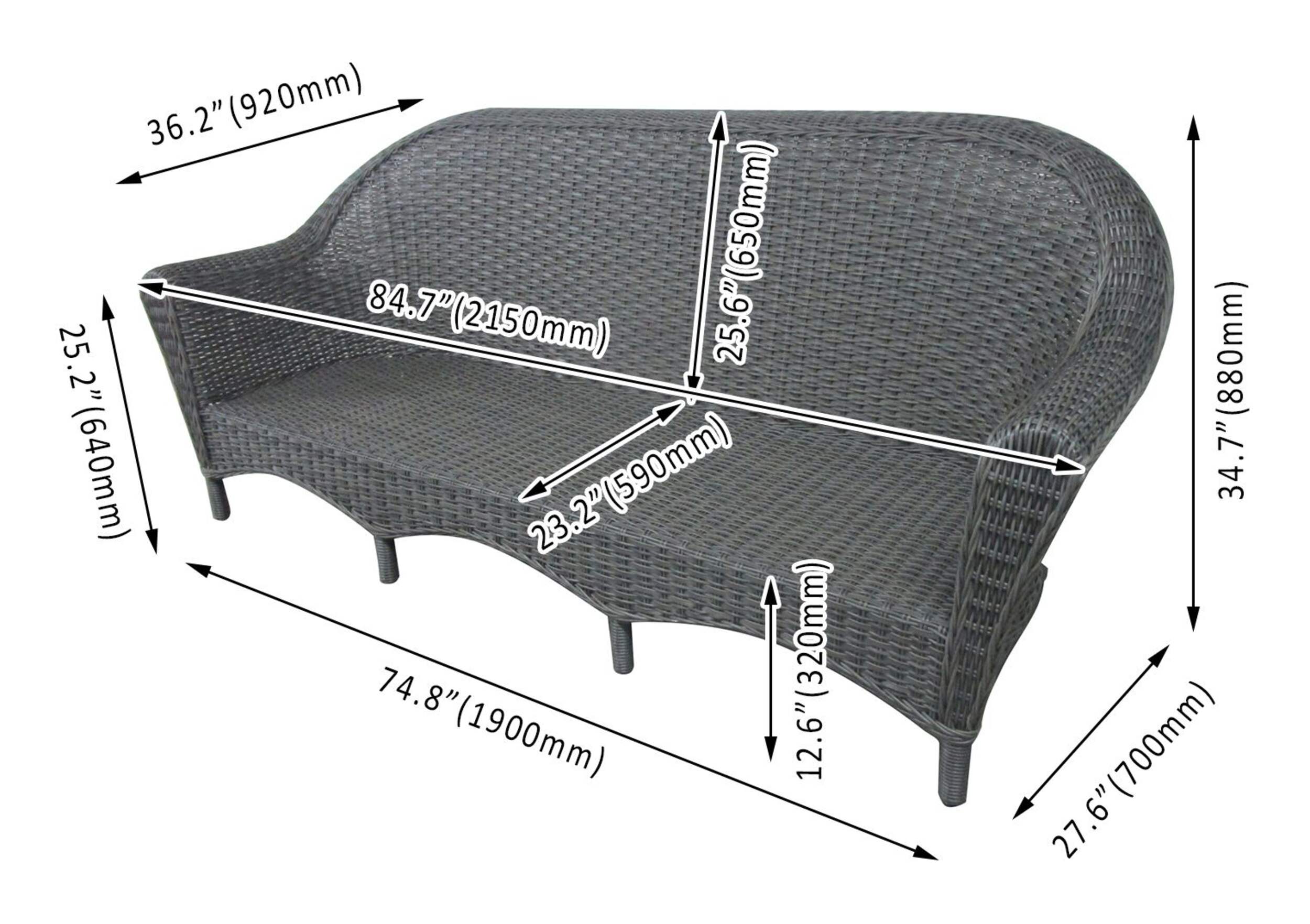 CANVAS Summerhill Outdoor Patio Conversation Dining Set w/UVResistant