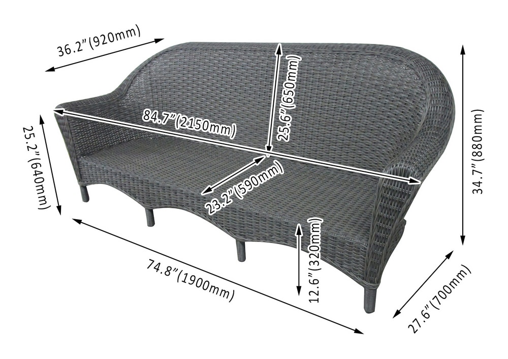 CANVAS Summerhill Outdoor Patio Conversation Dining Set w/UVResistant