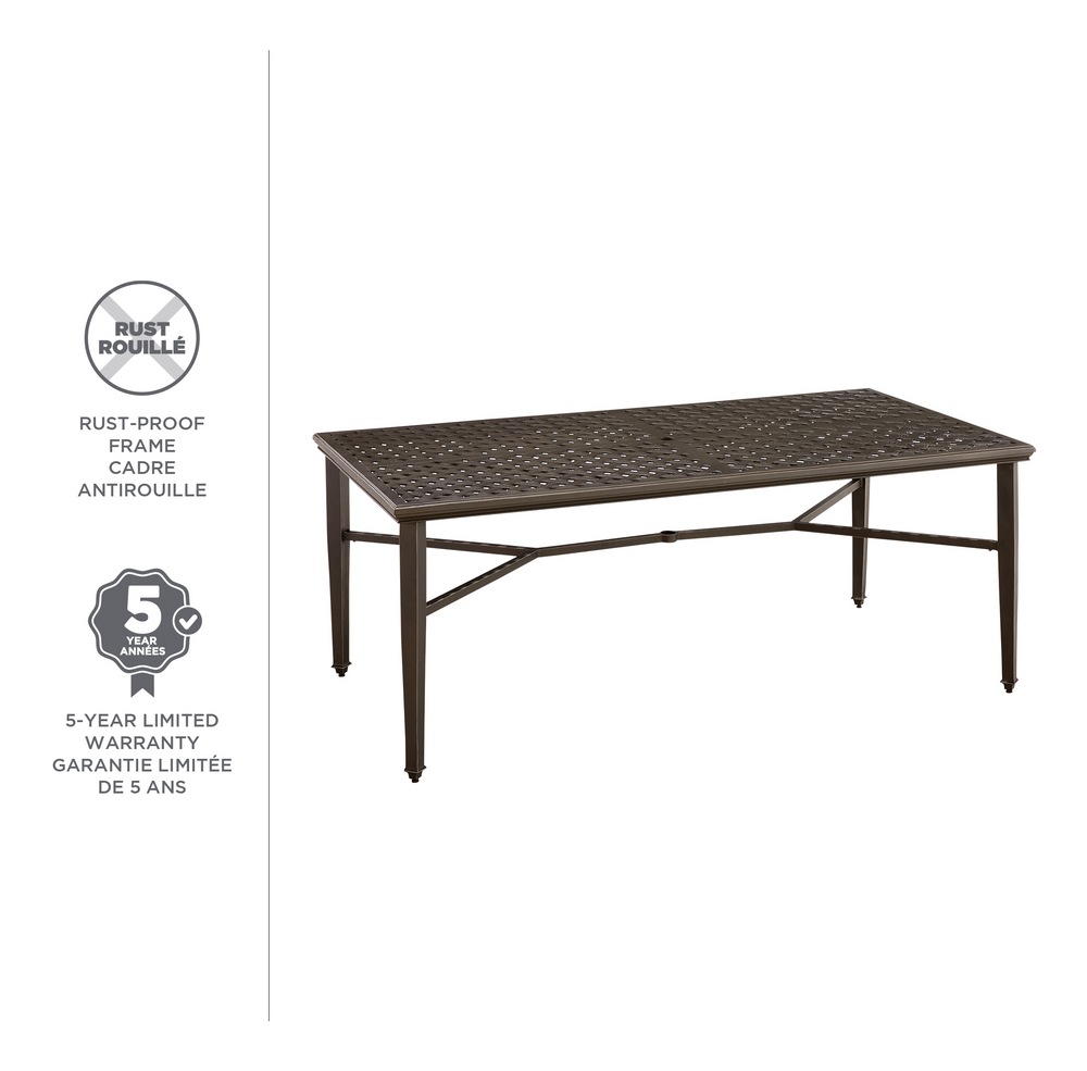 CANVAS Coventry Hills Rectangular Aluminium Outdoor/Patio Dining Table