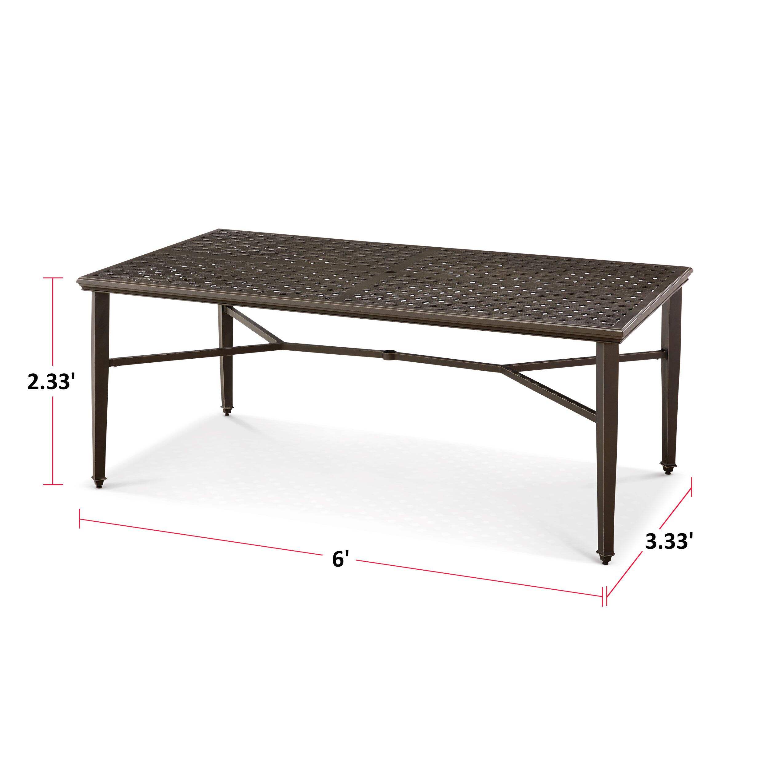CANVAS Coventry Hills Rectangular Aluminium Outdoor/Patio Dining Table