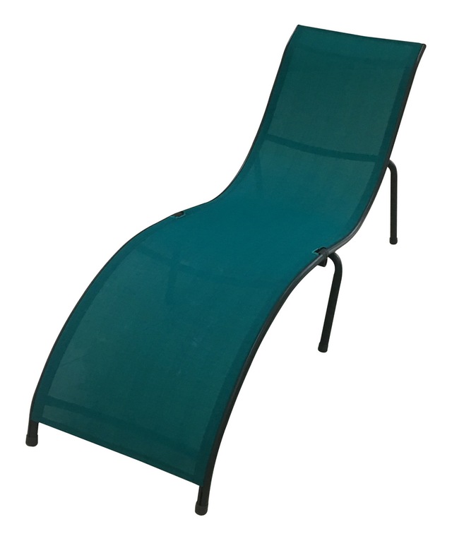 For Living Sling, Folding Outdoor/Patio Chaise Lounge Chair, Teal