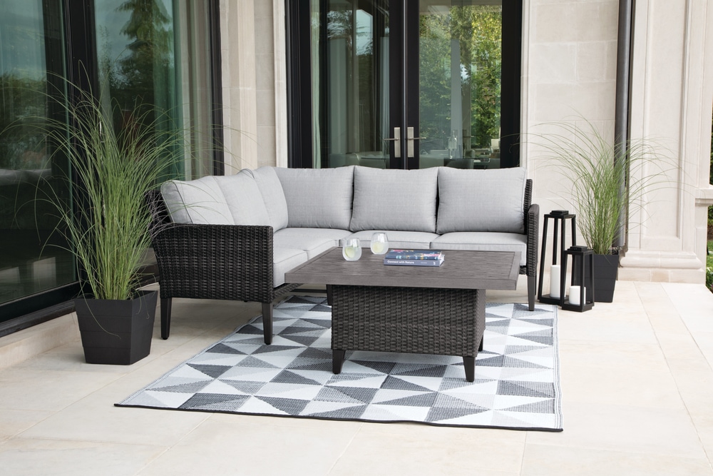 CANVAS Renfrew Square Outdoor Patio Conversation Dining Set w/UV