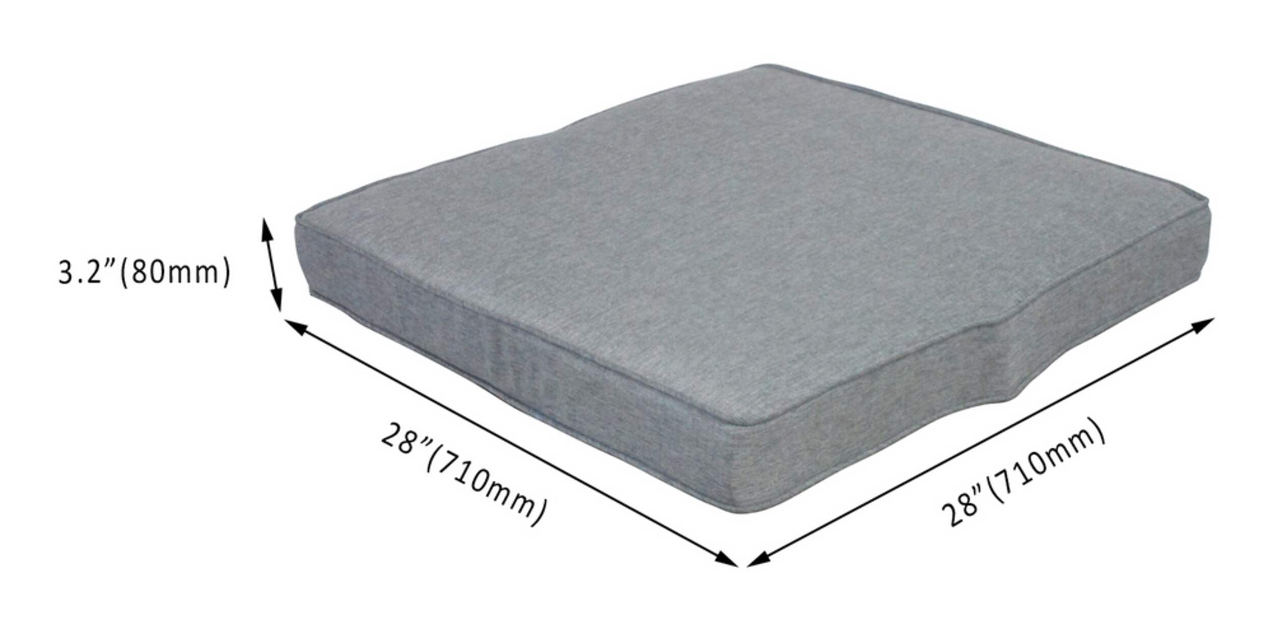 CANVAS Bala Square Outdoor Patio Sectional Set w/UVResistant Cushions