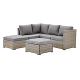 CANVAS Bala Square Outdoor Patio Sectional Set w/UV-Resistant Cushions, 6-pc Front_Three_Fourths_Angled_Left