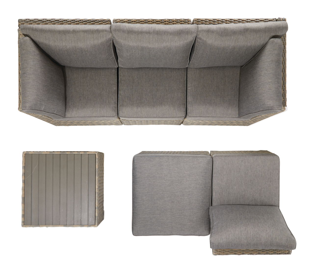 Canvas bala sectional patio shop set