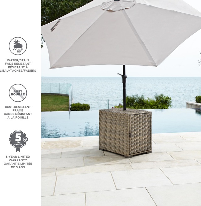 CANVAS Bala Rectangle Outdoor Patio Sectional Umbrella Side Table Stand