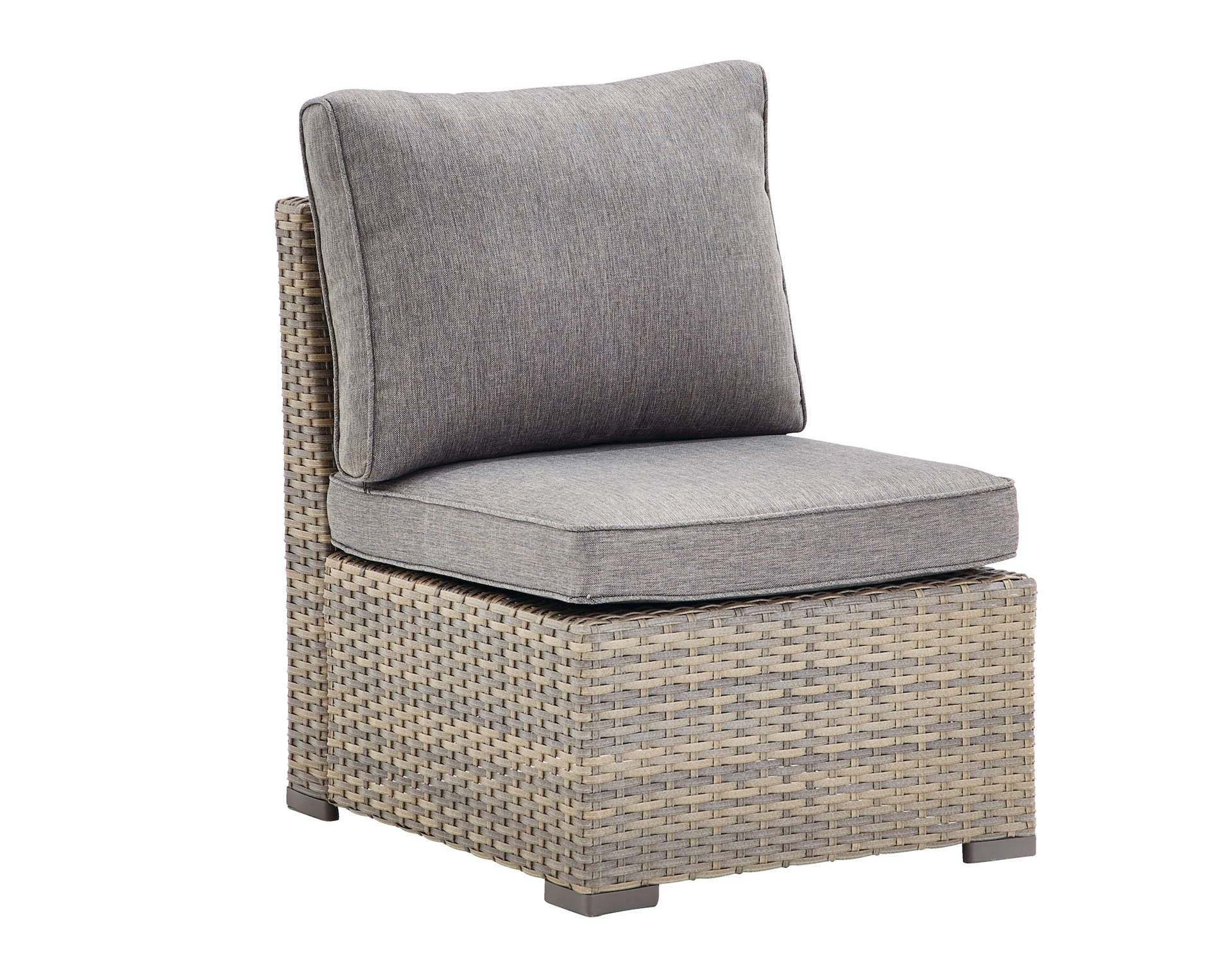 CANVAS Bala AllWeather Wicker Outdoor/Patio Middle Chair, Grey