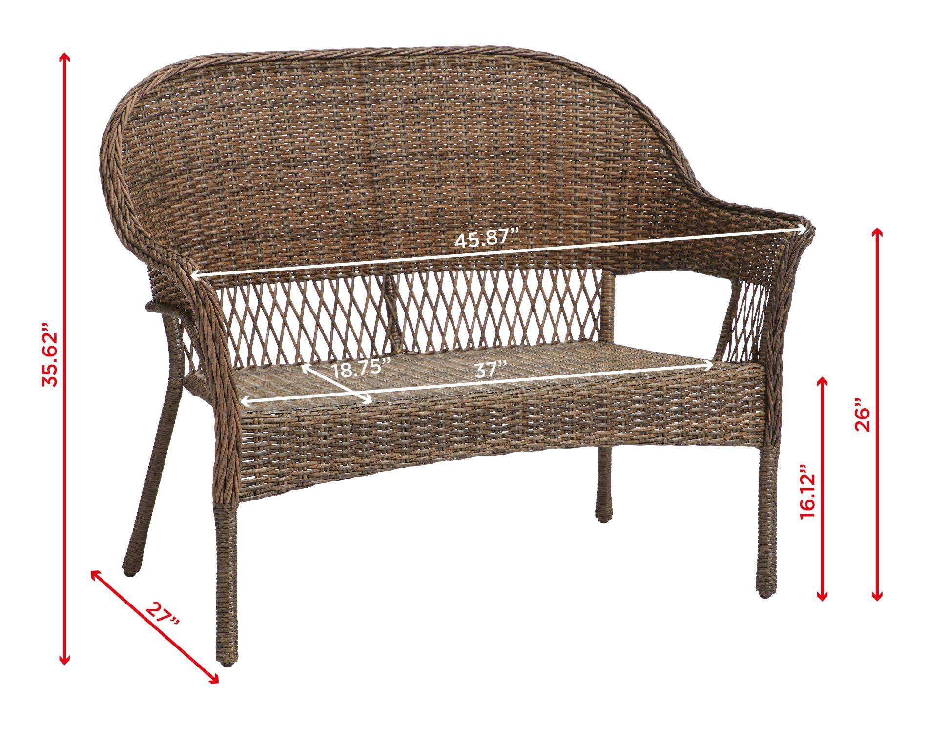 Outdoor on sale woven loveseat