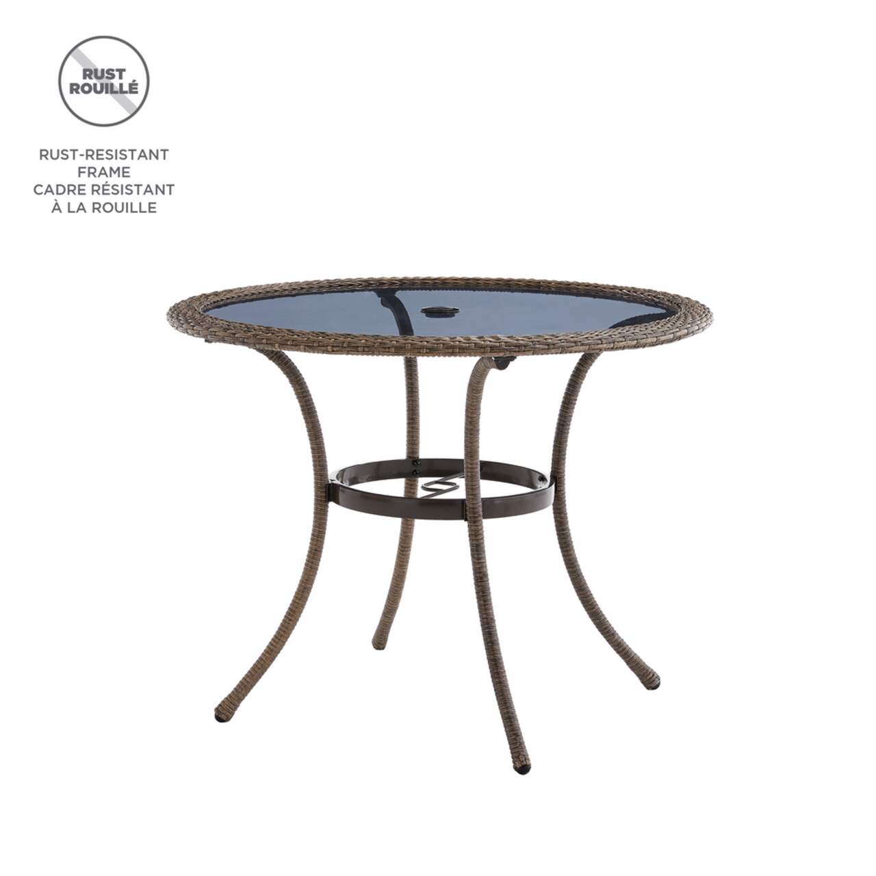Round glass outdoor dining table 2025