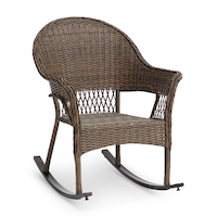 CANVAS Canterbury All-Weather Wicker Outdoor/Patio Sectional Rocking Chair Front_Three_Fourths_Angled_Right