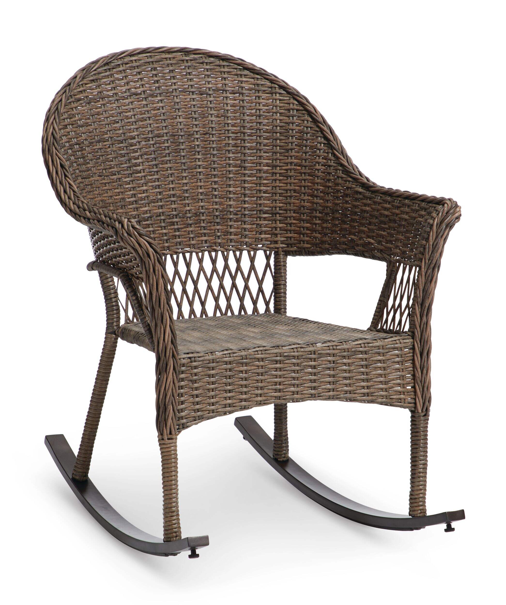 CANVAS Canterbury - Fauteuil berçant modulaire en osier, toute saison Front_Three_Fourths_Angled_Right