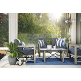 For Living Cabana Stripe Toss Cushion, Charcoal, 16-in Composite_or_Mixed