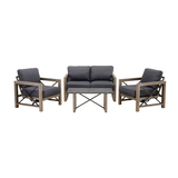 CANVAS - Salon de jardin avec coussins résistants aux rayons UV, 4pce Front_Flat