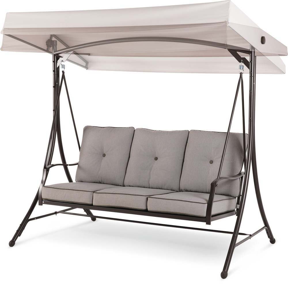 For Living Bluebay Outdoor/Patio 3Seater Swing w/ Canopy & Cushions