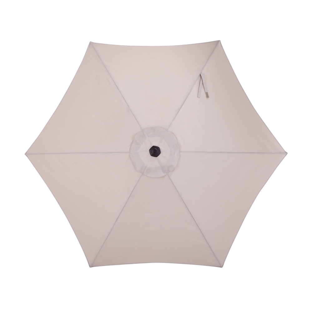 CANVAS Outdoor/Patio Market Umbrella w/ Crank Handle, Beige, 9ft