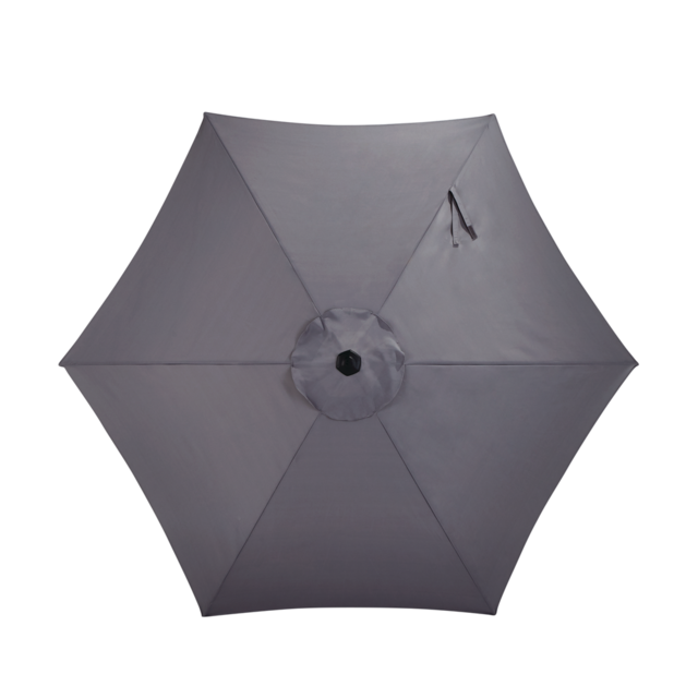 CANVAS Outdoor/Patio Market Umbrella w/ Crank Handle, Dark Grey, 9ft