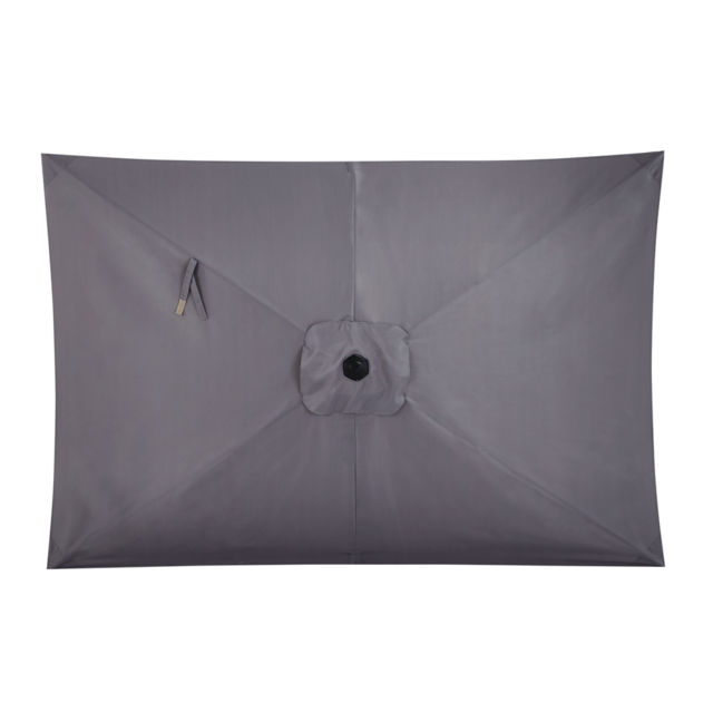 CANVAS Rectangular Fabric Outdoor/Patio Umbrella w/ Crank Handle, Grey