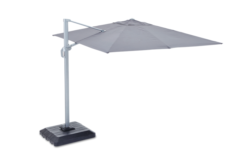 CANVAS West Palm Outdoor/Patio Offset Umbrella w/ Base & Crank Handle