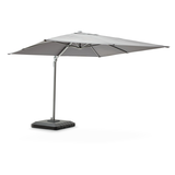 CANVAS West Palm Outdoor/Patio Offset Umbrella w/ Base & Crank Handle, Grey, 10x10-ft Front_Angled_Right