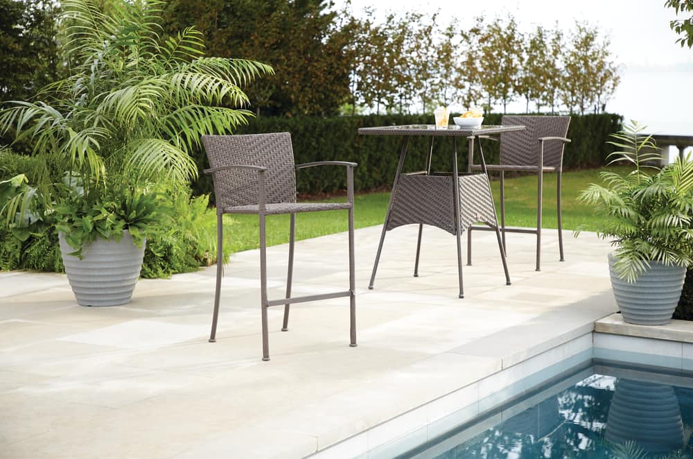 Canvas Playa Outdoor Patio Balcony High Dining Chair Brown Canadian Tire - High Outdoor Patio Chairs