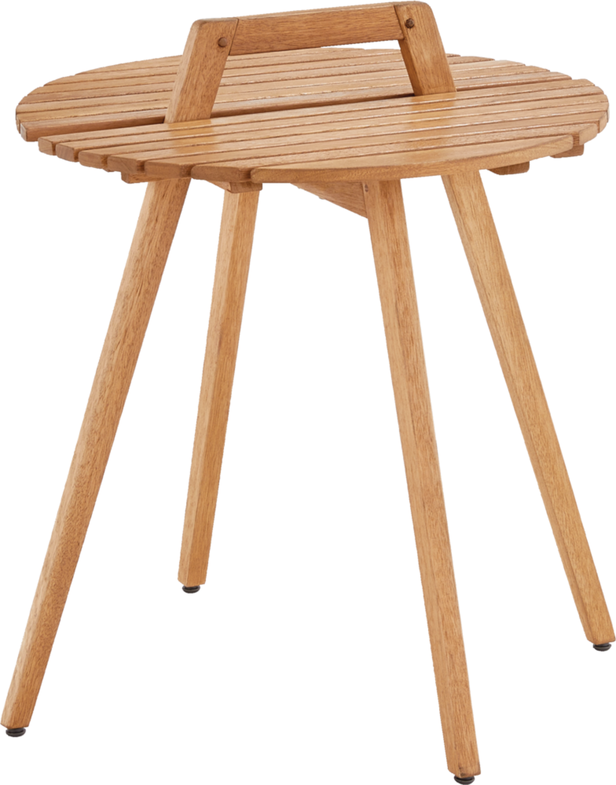 CANVAS Contempo Wooden Round Outdoor/Patio/Balcony Side Table 22x22x23-in Front_Angled_Right
