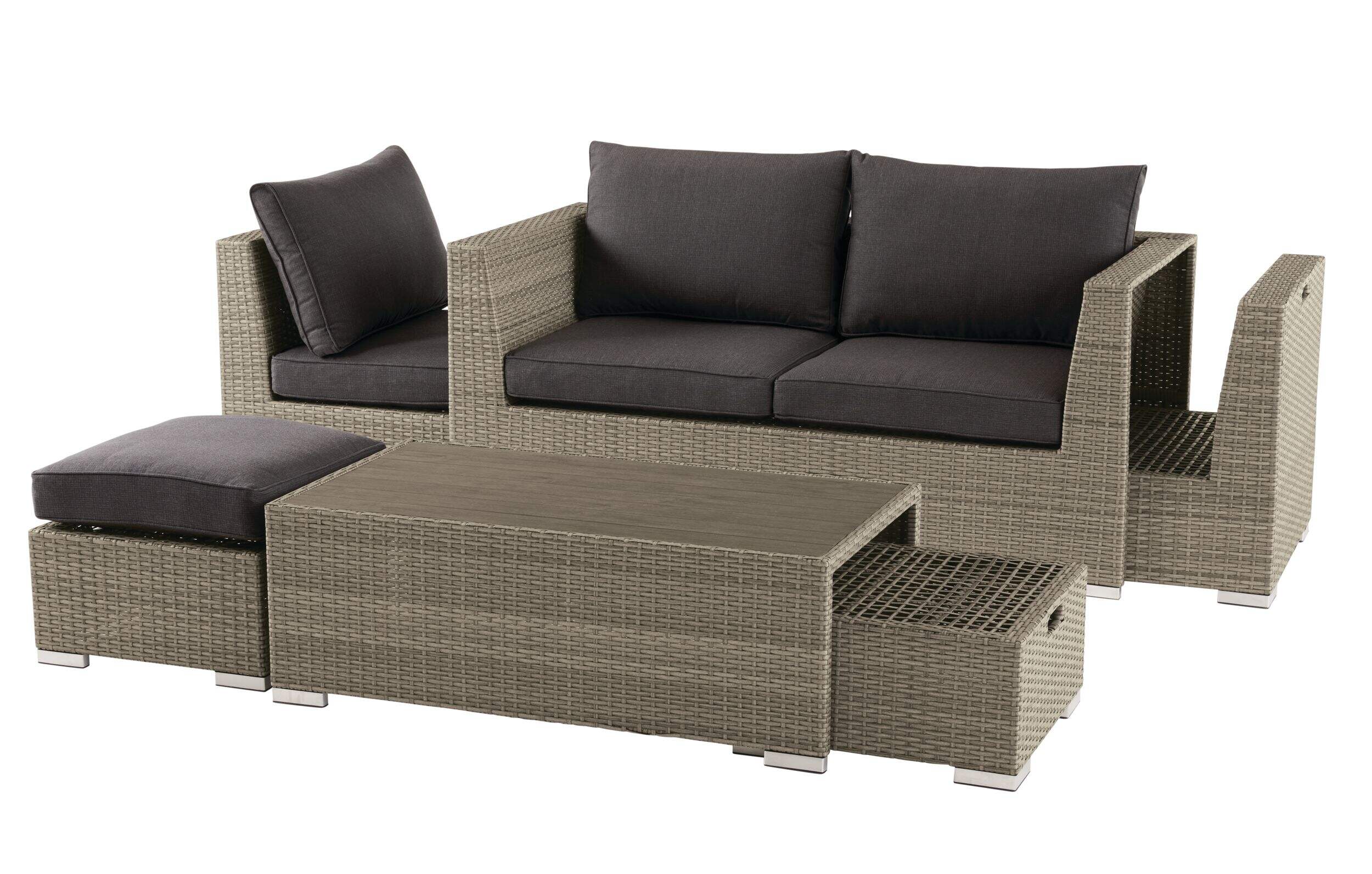 CANVAS Denman Convertible Outdoor/Patio Conversation Set, 6-pc Front_Three_Fourths_Angled_Left