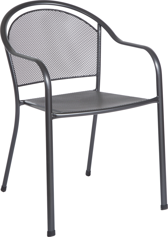 CANVAS High Park Steel Mesh Outdoor/Patio Dining Chair, Stackable, Grey